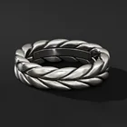 Silver Ring New Design Silver Stainless Steel Jewelry Chevron Woven Band Ring