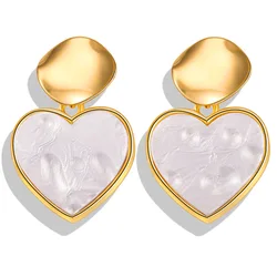 Trendy Hot Selling Alloy Acrylic Dangle Earrings For Women Gold Geometric Drop Earring Fashion Gift Jewelry Mix Designs