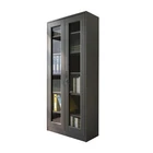 Cabinet Bookcase Steel Filing Cabinet 2 Door Storage Cupboard With 3 Point Lock Drawer 4
