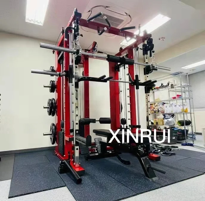 Unisex Multi 3D Smith Machine SM004 All-in-One Gym Equipment Cable Shoulder Leg Squat Crossover Exercise Home Gym Use Steel