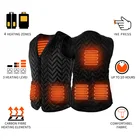 SUNMAS Electronic 7.5v Battery Operated Rechargeable Adjustable Carbon Fiber Heated Vest