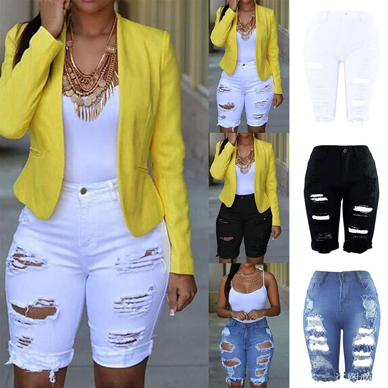 Hot Sell Weekly Days Wholesale Women Ripped Denim Destroyed Mid Rise  Stretchy Bermuda Jeans Shorts - Buy Fashion Lady Jeans Shorts Wholesale Women  Destroyed Mid Rise Stretchy Ripped Denim Jeans Shorts,2021 Customized
