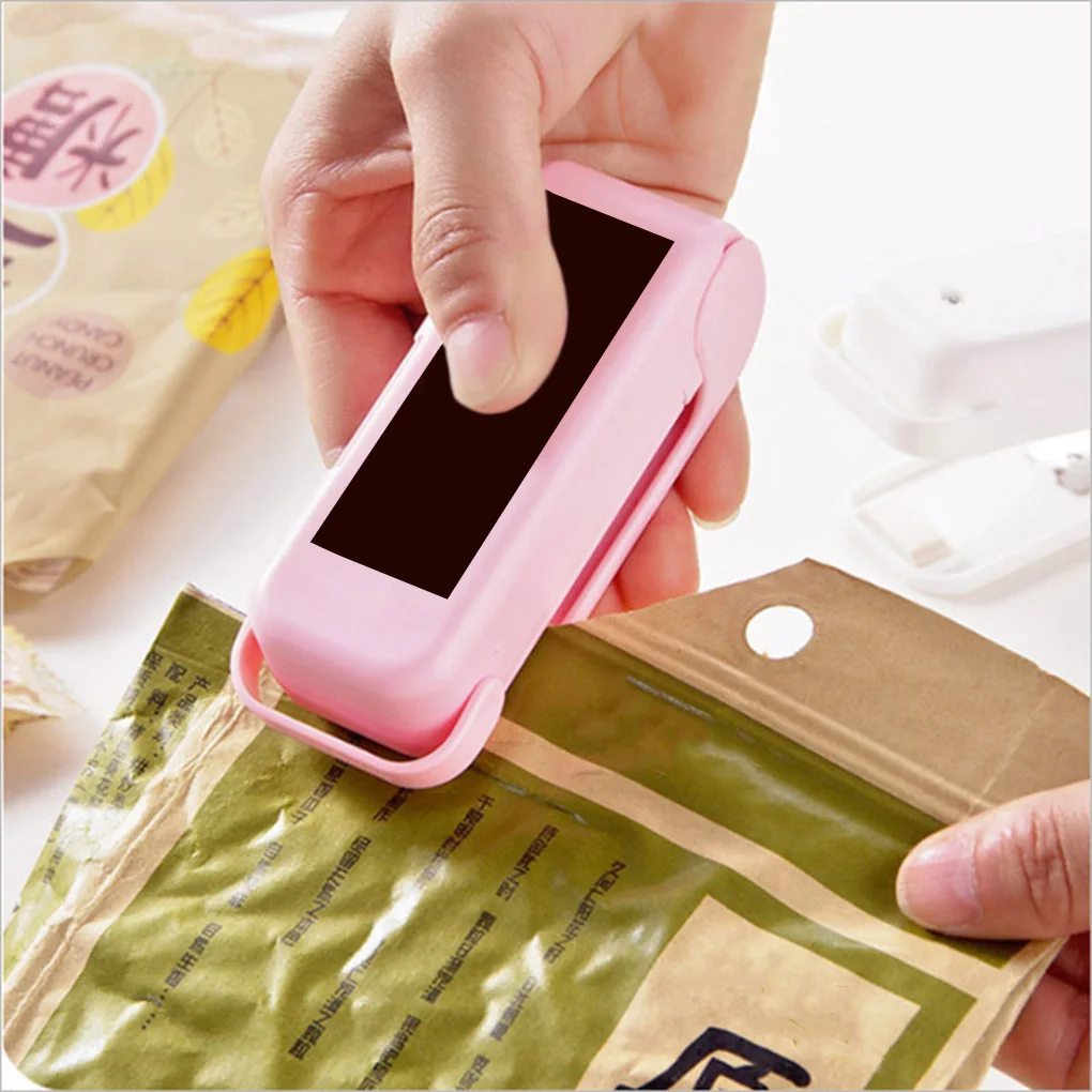 Mini Sealer Portable Home Heat Bag Plastic Food Snacks Bag Sealing Machine Food Packaging Kitchen Storage Bag Clips Wholesale