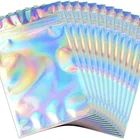 Bag Foil Bag Amazon Resealable Holographic Packaging Ziplock Bag Mylar Foil Smell Proof Storage Baggies