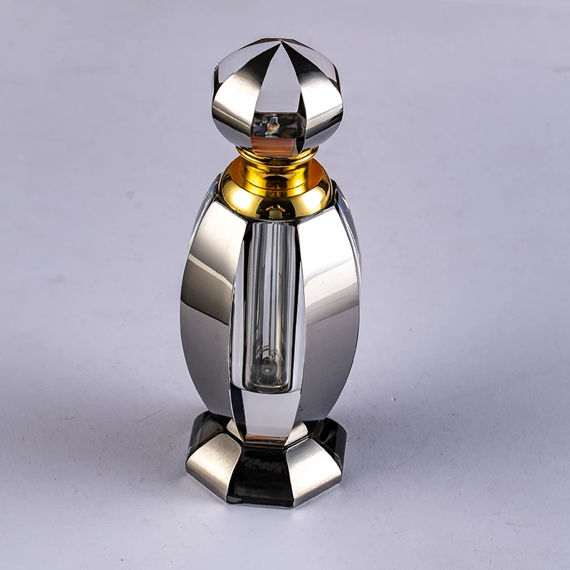 product new design black mirror quality glass empty bottle 18m large capacity customizable crystal perfume bottle-5