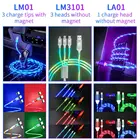 Charge 3 Charging Cable Free Sample 3 In 1 LED Glowing Mobile Phone Magnetic Charging Cable