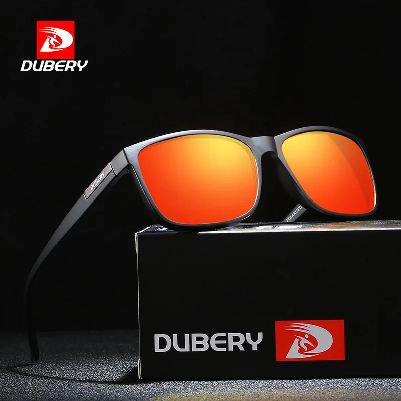 DUBERY Men Polarized Sport Sunglasses Outdoor Driving Fishing Square Glasses Hot 