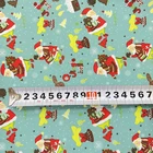 100% Mini Matte Polyester Fabric Clothing Design Fabric Cartoon Christmas Pattern 100% Polyester