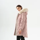 Jackets Custom Fox Fur Collar Windproof Down Jackets Women Long Winter Down Jackets