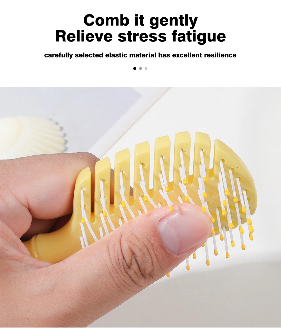 Wholesale Mini Hairbrush and Curly Hair Straightening Brush for Kids, Plastic Nylon Small Scalp Massager factory