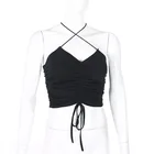 Vest Women's 2021 Pleated Sexy Summer V-neck And Open Back Vest Women's Shirt Women's Vest Women's Vest