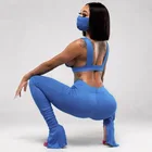 Summer Sports Suit 2021 Summer New Slim Waistcoat Elastic Tight Pants Sports Yoga Suit Women's 2 Piece Set