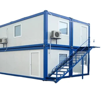 Two Storey Prefab House 20ft Portable Low Cost Prefabricated Hotel