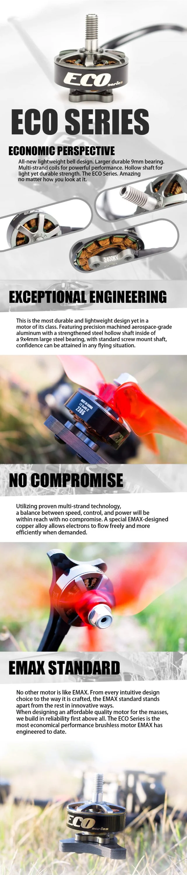 FPV motors 2306 3-6S 1700KV/1900KV/2400KV Brushless Motor For RC Drone FPV Racing factory