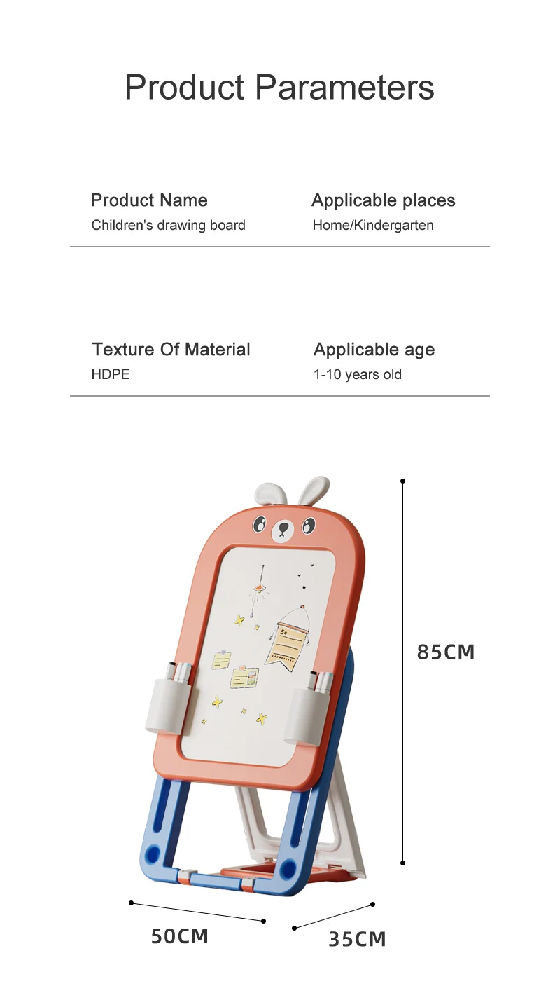 Feelkids Baby Safety Children's Foldable Portable Learning Drawing Board with HDPE Plastic Painting Board manufacture