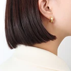 Earring Gold Earrings New Arrival Fancy Earring 18k Gold Plated Titanium Steel Cc Earring Women Earring
