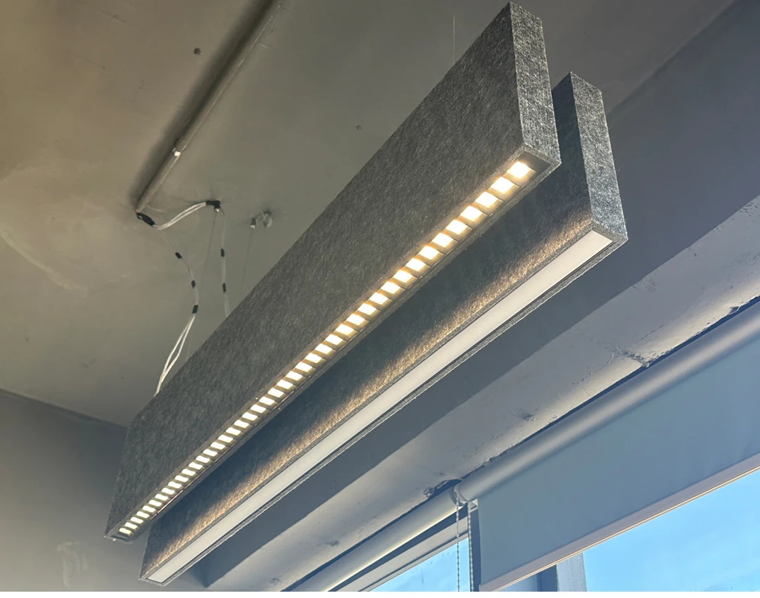 Soundproof Acoustic LED Linear Light Warm Light Color for Bedroom Room Corridor Balcony Suction Ceiling Lamp