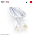3FT Copper Conductor 26AWG 28AWG 30AWG Straight Telephone Cable RJ12 6Pin Phone Cable