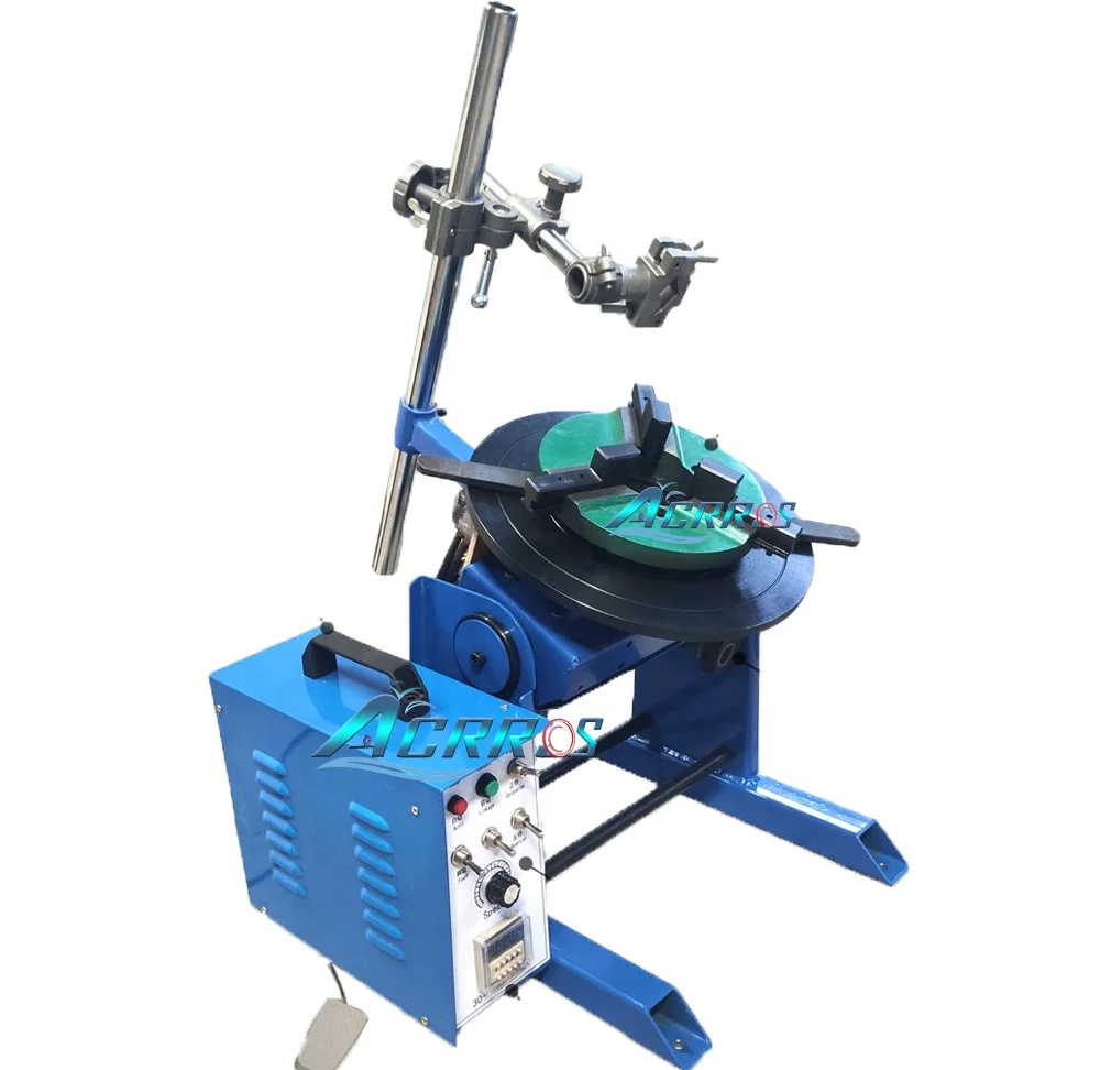 Rotary Welding Positioner 100kg/50kg Turntable Table 3 Jaw Lathe Chuck 0.5-5 RPM 