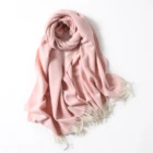 Long Scarves Winter New Arrival Factory Pashmina White Color Shawl Cashmere Scarf Long Mufflers
