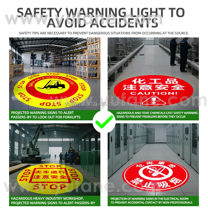 Industrial Safety Warning Sign Projection Light