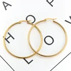 Fashion Hoop Earrings Factory Custom Fashion Gold-plated Colorful Stainless Steel Hoop Earrings