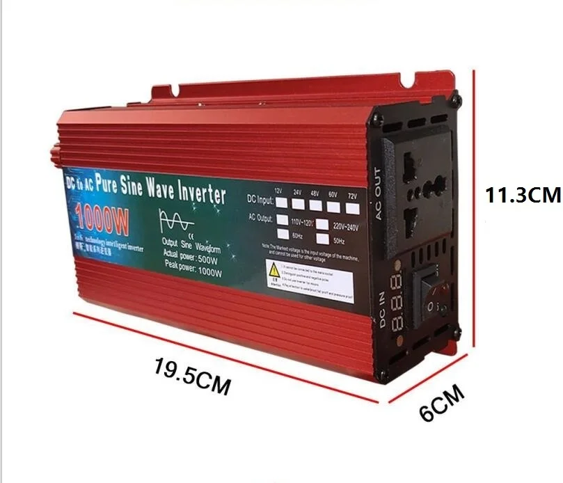 Pure Sine Wave Inverter Dc 12v24v To Ac 110v220v 1000w 1600w 2000w 3000w Voltage Transformer 0011