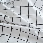 Comforters Set Plain Black White Grid Comfortable Hypoallergenic Turkish Bedding Set With Hidden Zipper