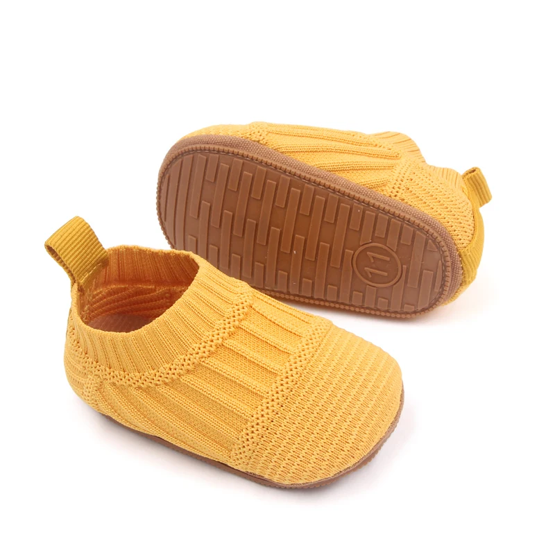 Baby Boys' Walking Shoes Breathable Soft Soles 0-1 Year Old Baby Girls Spring and Summer Non-slip Flying Knitting Shoes manufacture