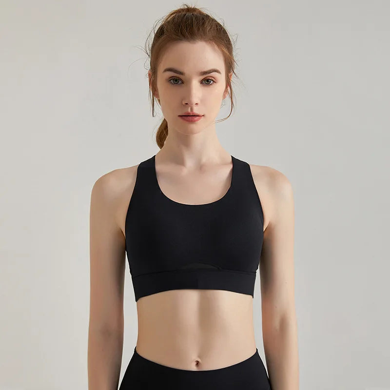 Customizable Traceless Adjustable Brewers Beautiful Back High-Intensity Shock-Proof Backless Sports Bra For Women Fitness