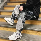 Tie Dye Pants Corduroy Tie Dye Trousers Men's Printed Loose Long Pants