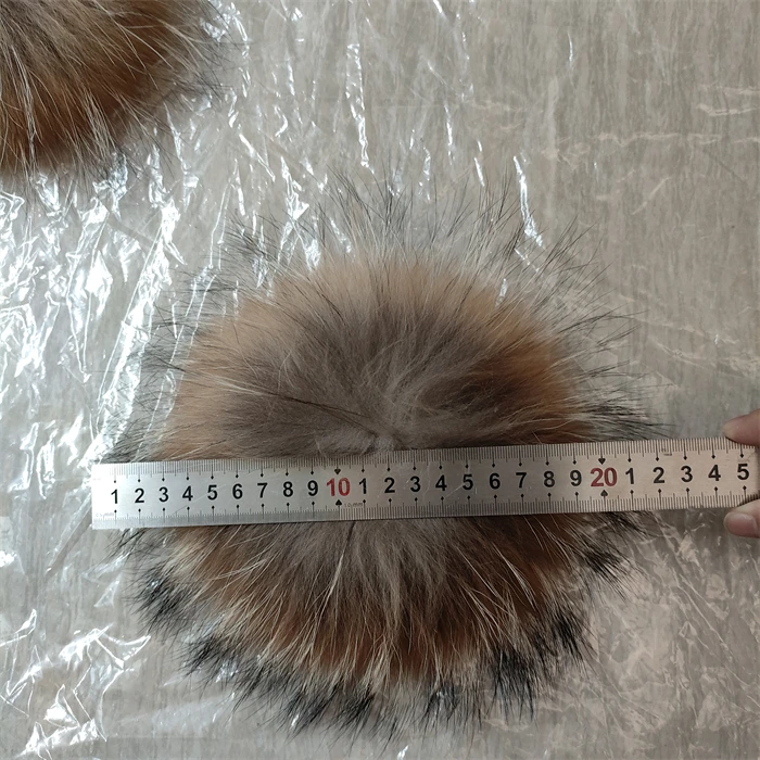 luxury raccoon fur pompoms