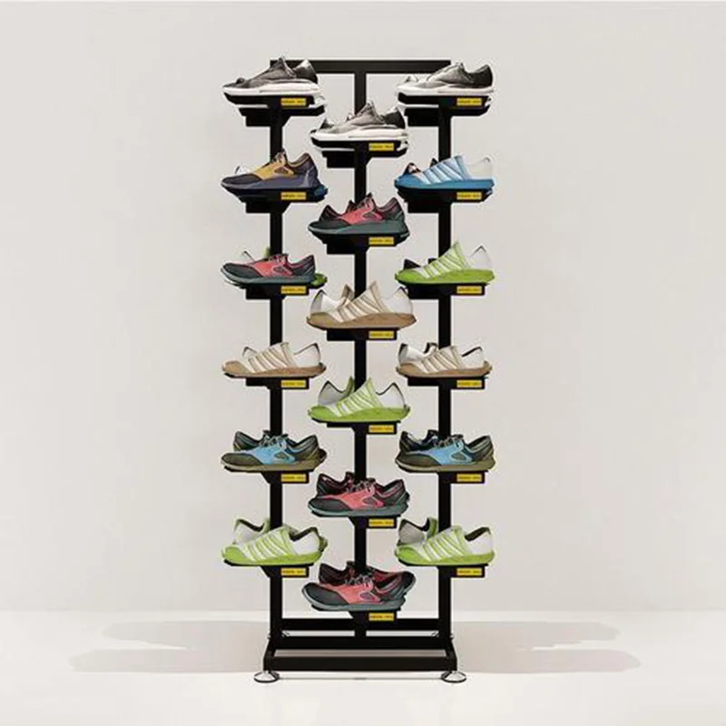 Custom Shoe Display Rack Shoe Store Shelves For Retail Shop Hanging