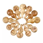 Carved Wood Carved Chinese Zodiac Gourd Monkey