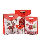 Party Santa New Style Custom Christmas Party Candy Gift Santa Claus Snowflake Red Gift Packaging Bag