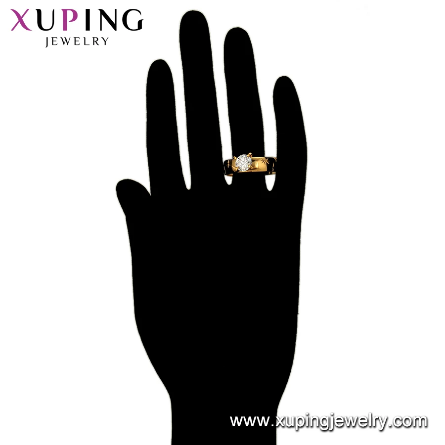 R-149 xuping jewelry Classic style simple and elegant printing diamond engagement wedding ring set