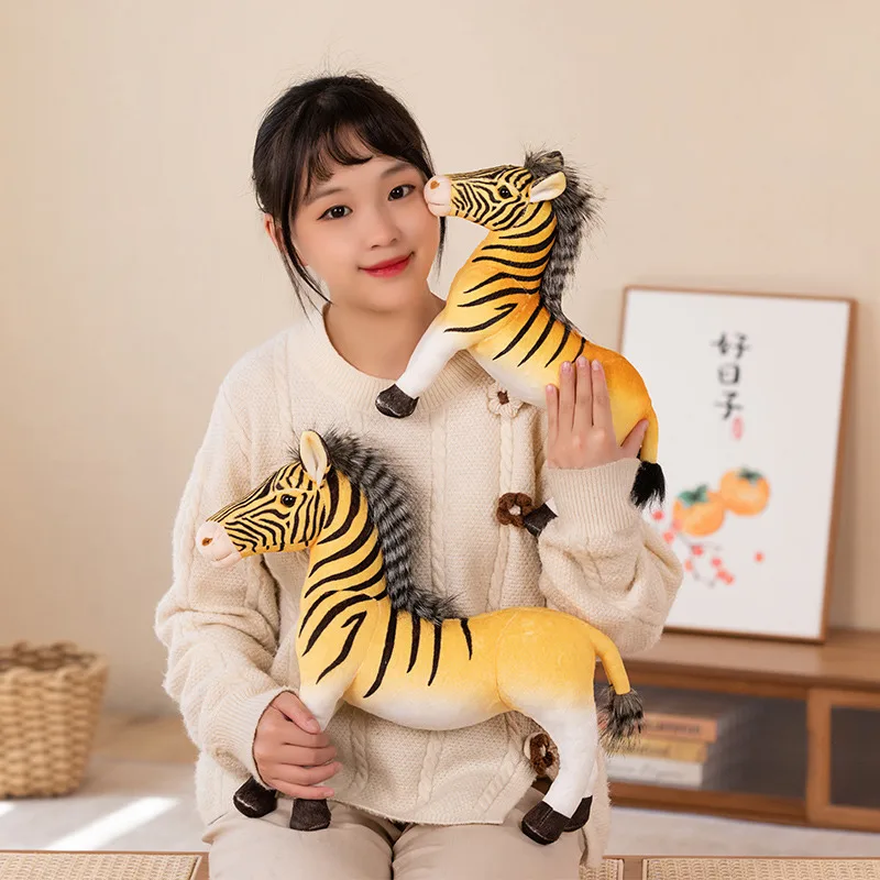 Cute and funny Simulation Plush Toy Doll Super Soft And Fun Home Decoration Children's Baby Doll Realistic Zebra Plush Toy