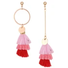 Silk Thread Earring Earrings Earrings Drop Tassel Earrings Fashion Design Jewellery Boho Silk Thread Tassel Earring Drop Earrings Gold Plated BOHEMIA Silk + Alloy Shiny Polish Or Brushed