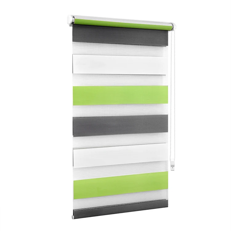 Hot Selling Fabric Manual Roller Blinds Shade System Zebra Curtain Roller Blinds