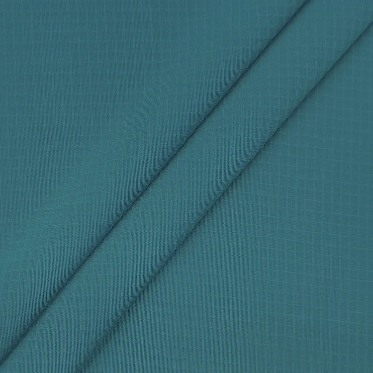 Factory Direct Sale Knit Fabric 73 Nylon 27 Spandex Material Check Interlock Fabric for Sportswear manufacture