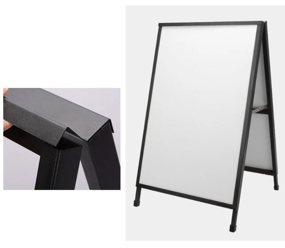 Outdoor windproof iron foldable double-sided poster advertising display stand