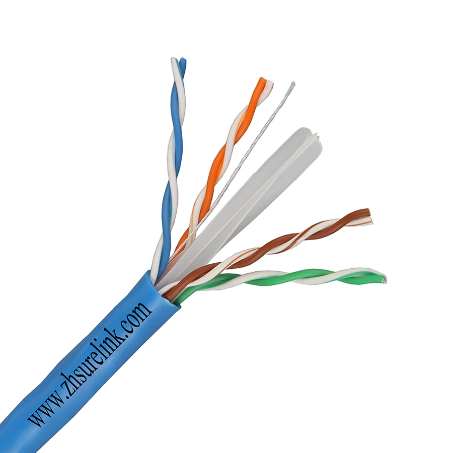 New RJ45 Cat6e LAN Twisted Cable 4 pair Shielded 305m Pull Box Blue 1000FT 