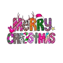 Customization Christmas Hot Selling Heat Transfer Iron Transfer Clothes DTF Transfer Design Ready to Press