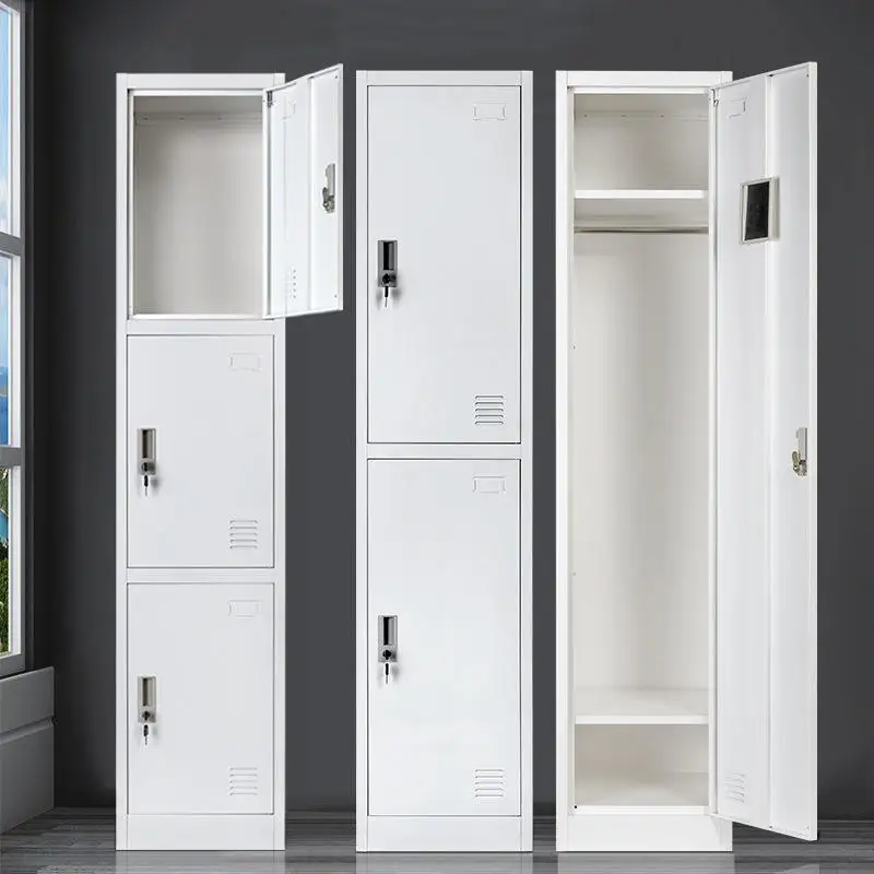 4-Door Metal File Wardrobe with Sliding Door Bedroom Furniture Home Storage Steel Filing Cabinet