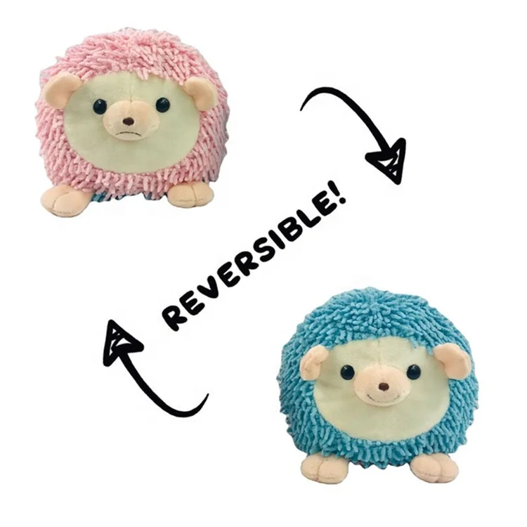 reversible hedgehog plush