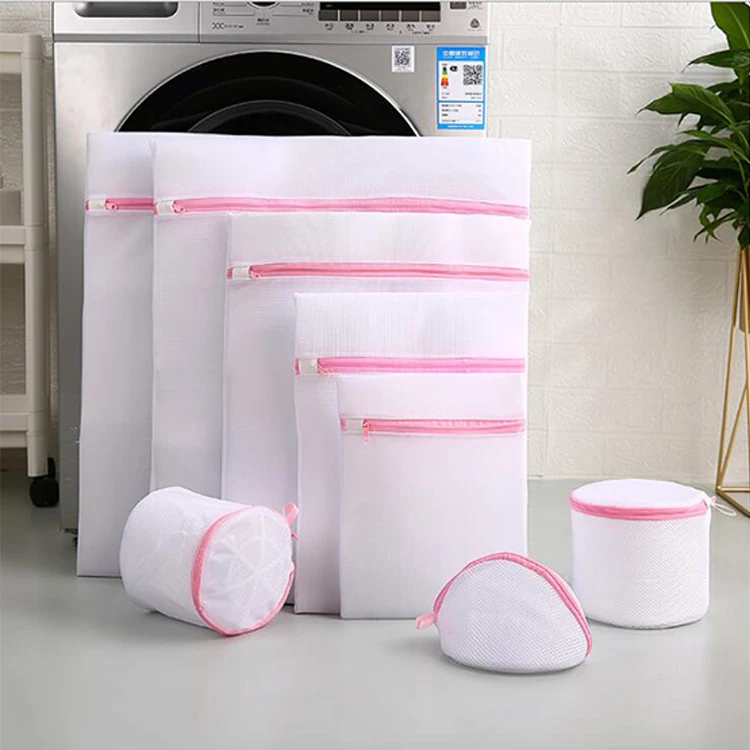 Washing Home Reusable Wash Special Mesh Bag Eco Friendly Durable Polyester Fine Mesh Laundry Bag With Zipper