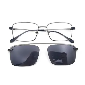 metal eyewear polarized Clip Eyeglasses Frame Clic Magnetic Glasses for driving