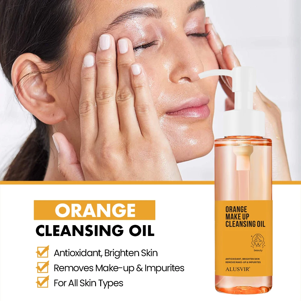 Oem Odm Custom Pirvate Brand Face Eye Lip Makeup Remover Makeup Cleansing Oil Orange Green Tea Cleansing Oil Private Label
