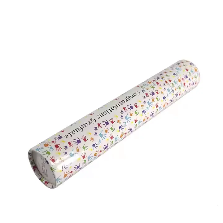 Mondon Best Sell Glossy Graduation Diploma Scroll Certificate Cardboard Tube with Printing logo details