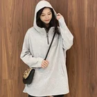 Hooded Hoodies Women Hooded Hoodies Dress Women Long Sleeve Hoodies Pockets Sweatshirt Hoody